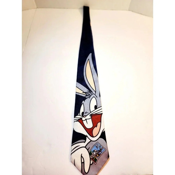 Luney Toons Collection Other - VTG 97 Looney Tunes Stamp Collection Mens Necktie 57×4 Bugs Bunny What's…
